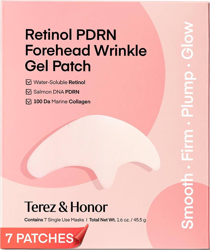 TEREZ & HONOR Retinol PDRN Forehead Wrinkle Patches - Korean Hydrogel Mask for Forehead & Between... | Amazon (US)