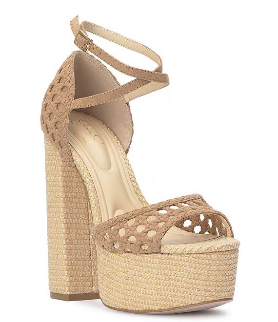 Jessica Simpson Aditi Woven Platform Ankle Strap Sandals | Dillard's | Dillard's