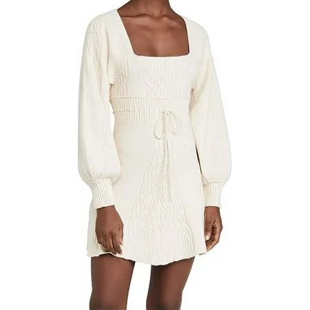 Free People Women s Emmaline Mini Dress Evening Cream Off White Large | Walmart (US)