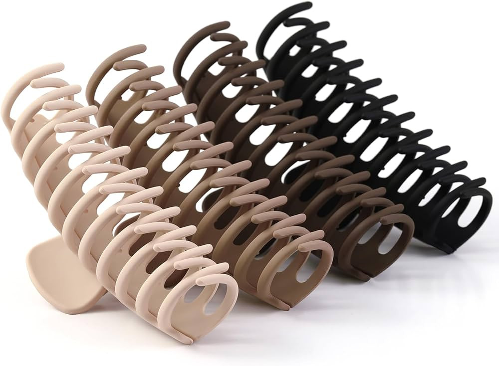 5 Inche Extra Large Claw Clips Hair Clips for Thick Hair and Long Hair, 4 Pack Xl Jumbo Claw clip... | Amazon (US)