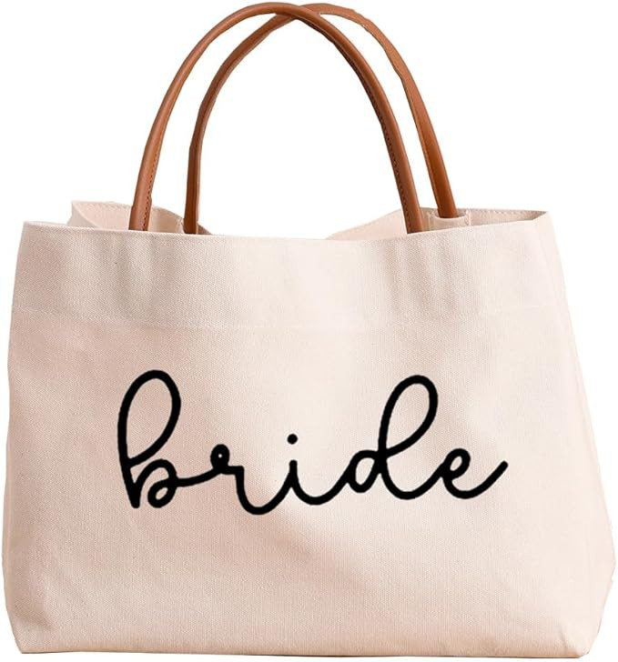 Bride Tote Bag Bride to be Gifts for Bridal Shower, Engagement, Wedding, Bachelorette Party, Hone... | Amazon (US)