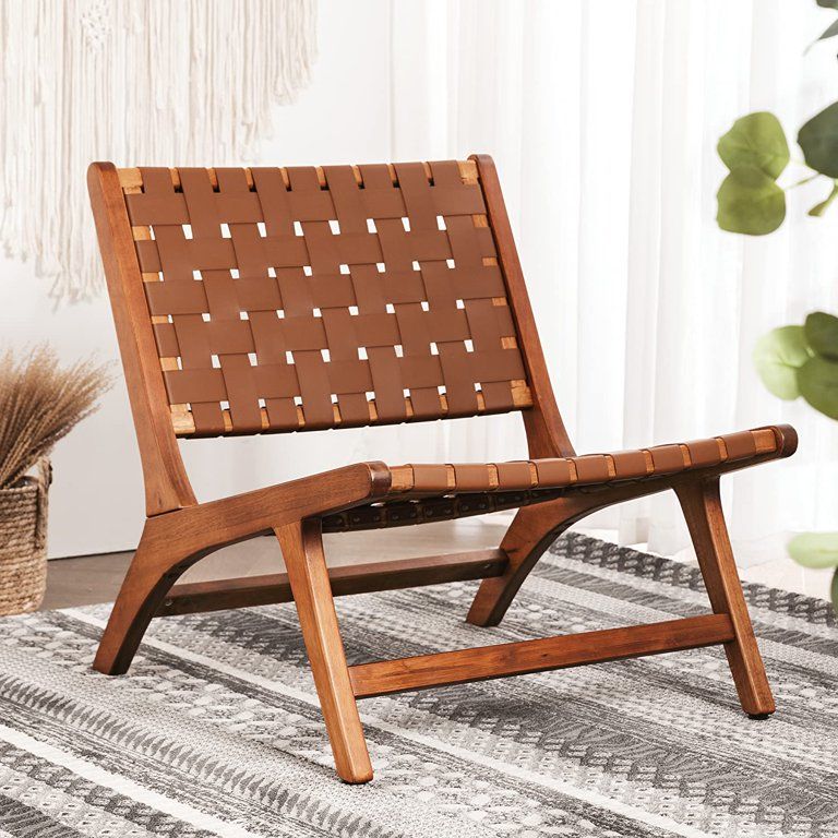 LUA BONA Faux Leather Accent Chair, Home Decor, Family Room Decor, Accent Chair, Walmart Home Decor | Walmart (US)