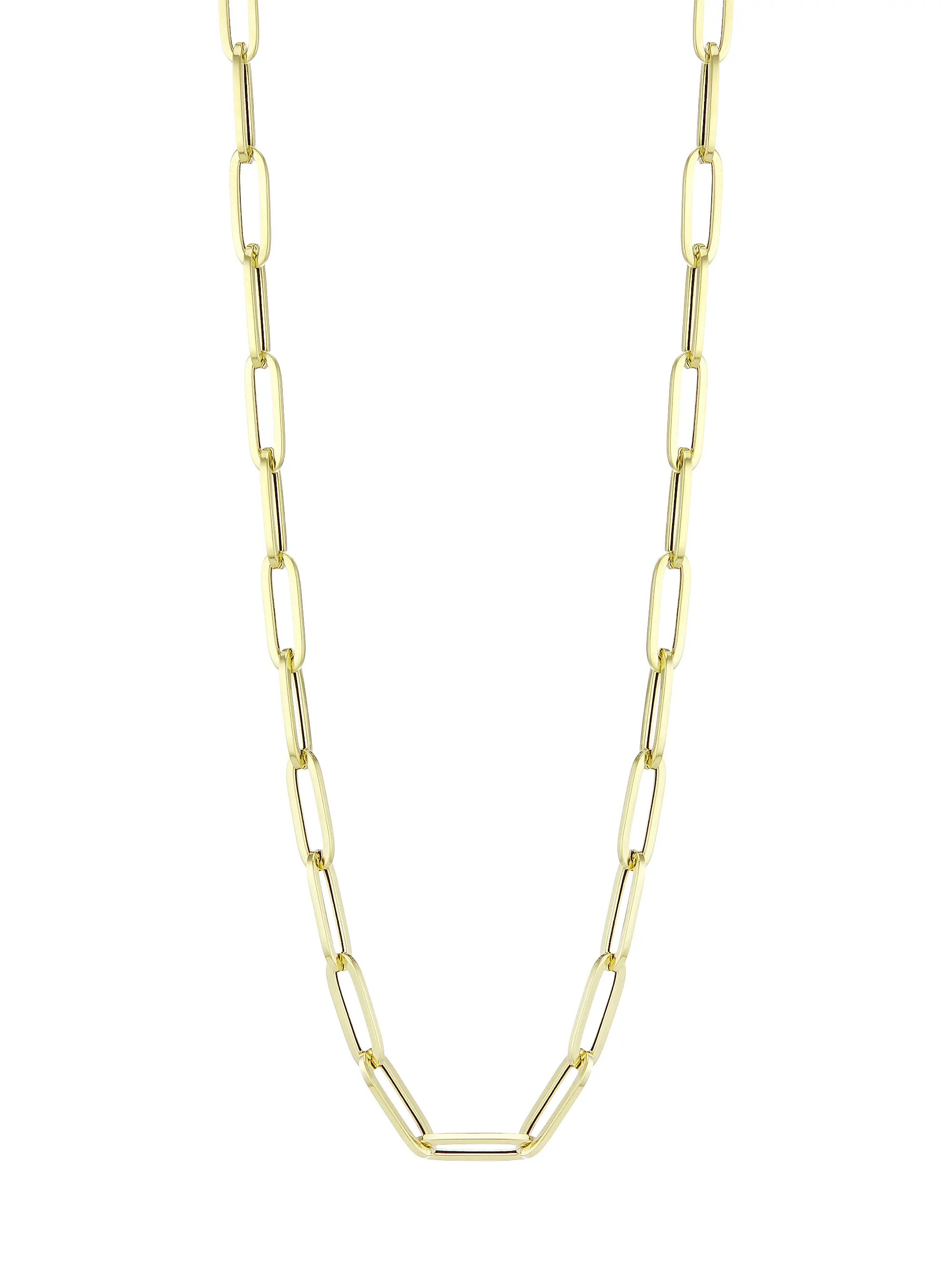 14K Yellow Gold Paper Clip Chain Necklace | Saks Fifth Avenue