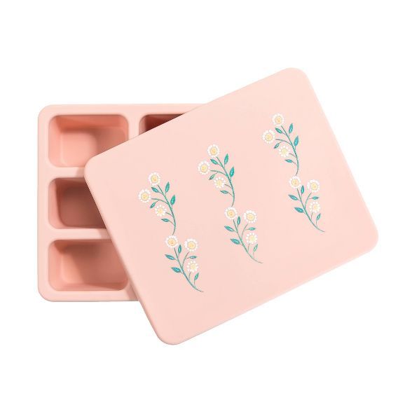 Austin Baby Collection Silicone Bento Box - Wildflower Ripe Peach | Target