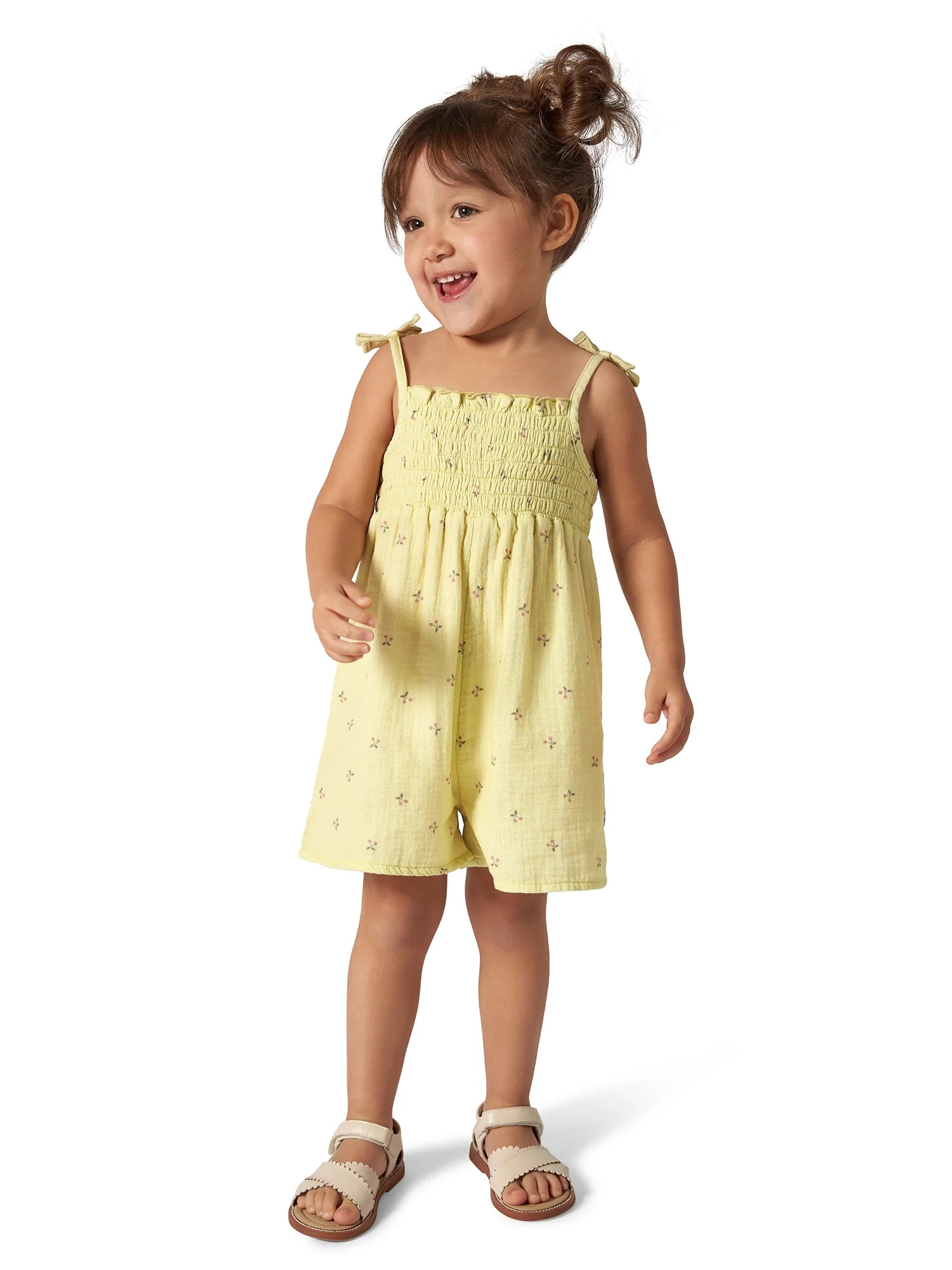 Modern Moments Toddler Girl Sleeveless Wide Leg Romper, Sizes 12M-5T | Walmart (US)