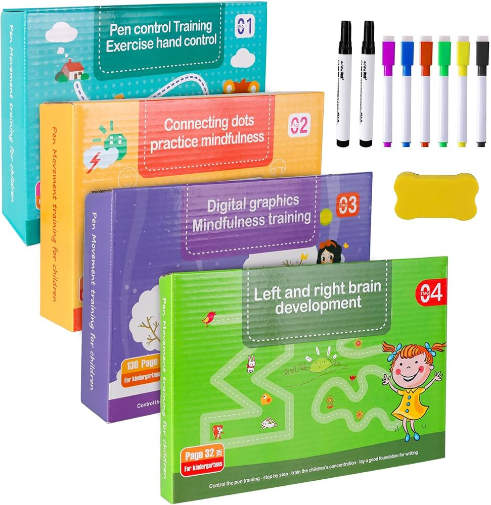 Scribble Smart Workbook - Reusable Workbooks for Kids, Little Curious Mind Scribble Smart Reusabl... | Amazon (US)
