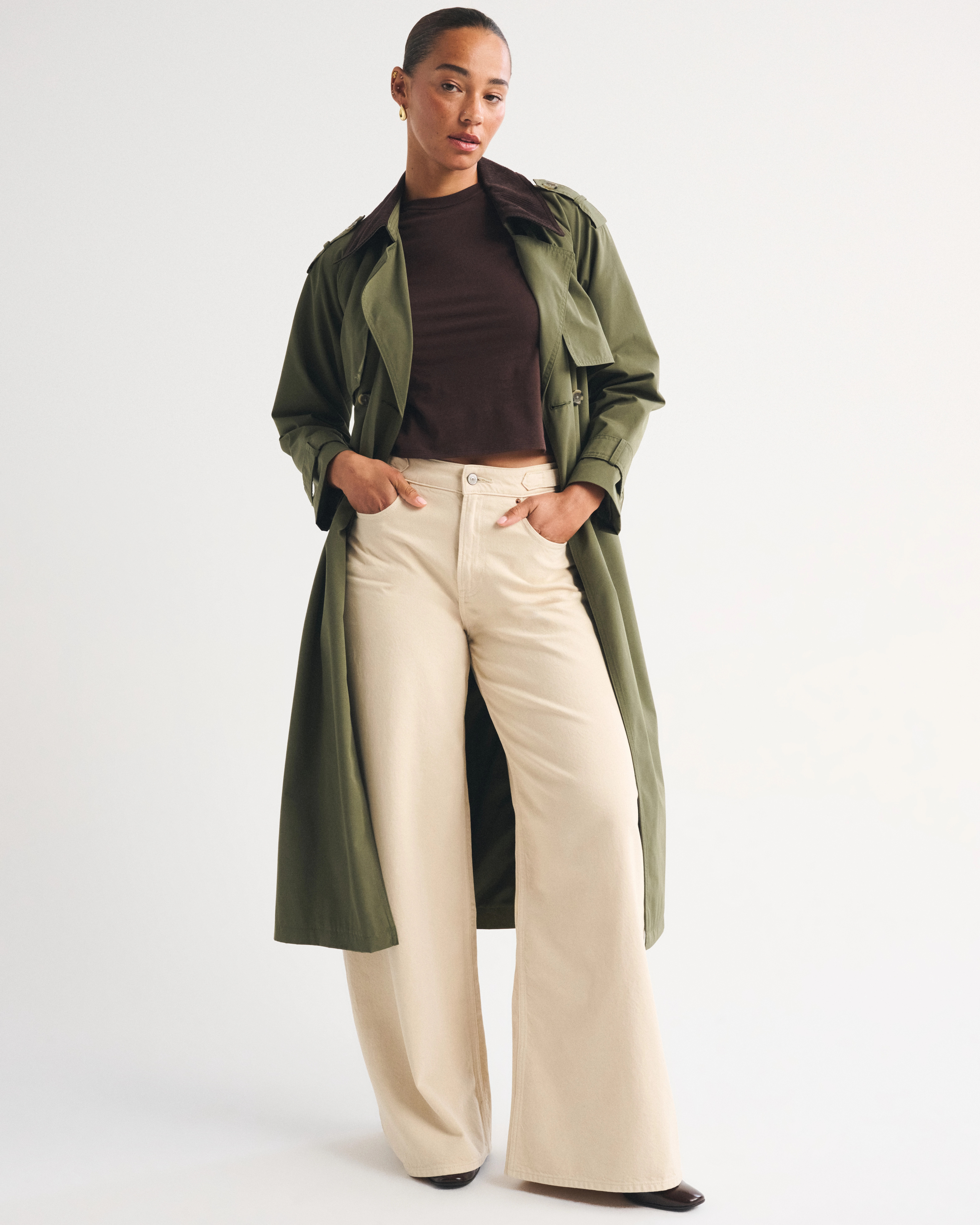 Curve Love High Rise Ultra Wide Leg Jean | Abercrombie & Fitch (US)