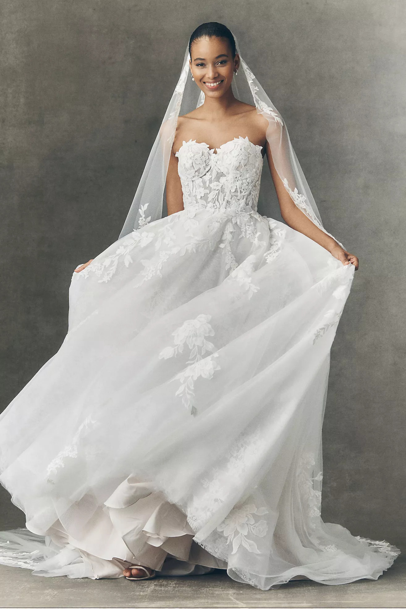 Pronovias x Anthropologie Weddings Tarya Strapless Wedding Gown | Anthropologie (US)