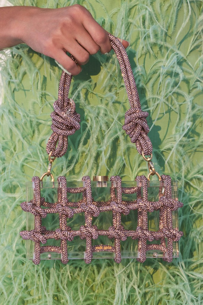 BESS RHINESTONE SHOULDER BAG - SHELL PINK | Cult Gaia - US