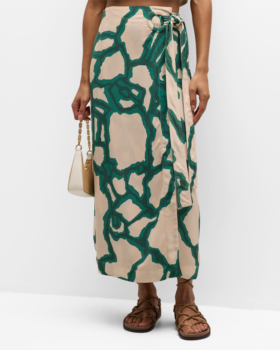 Bemol Abstract Print Wrap Skirt | Neiman Marcus
