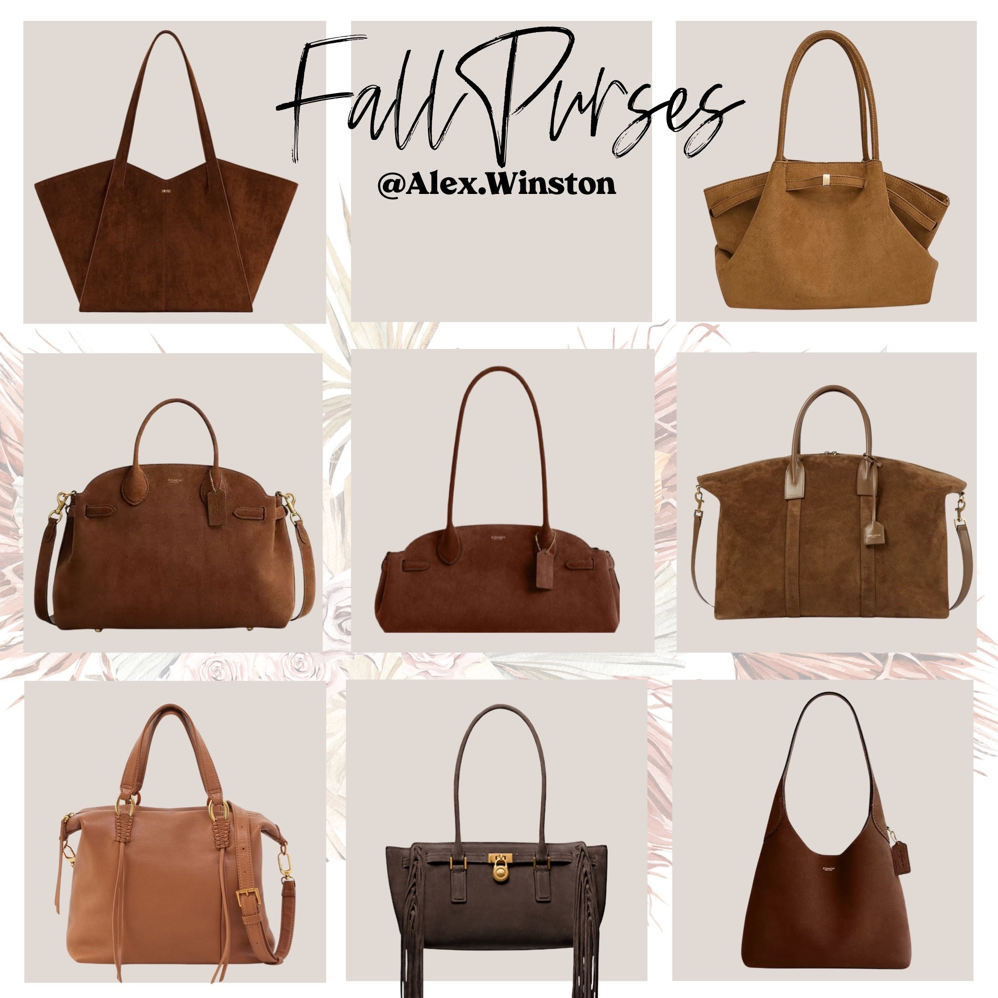 Absolutely loving the Brown suede to complete an outfit. Some bags for the fall season. 🤎 



#ltkfashion
#stlye
#falloutfit
#accessories 

#LTKSeasonal #LTKItBag #LTKStyleTip