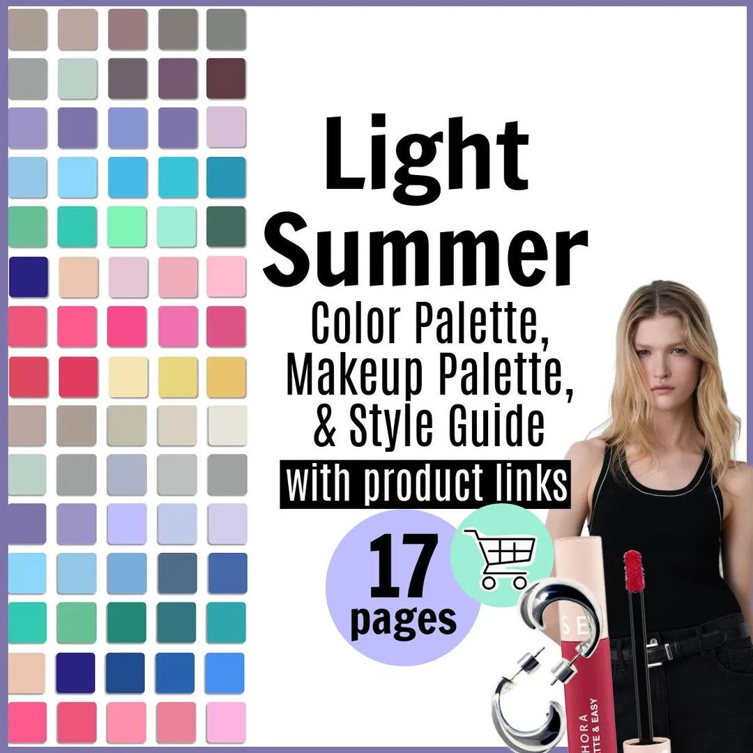 LIGHT SUMMER COLOR, Makeup Palette & Style Guide by Personal Stylist Light Summer Seasonal Colour... | Etsy (US)