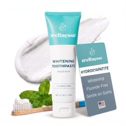 Wellnesse Hydroxyapatite Toothpaste Whitening Fluoride Free Fresh Mint 4 Oz | Amazon (US)