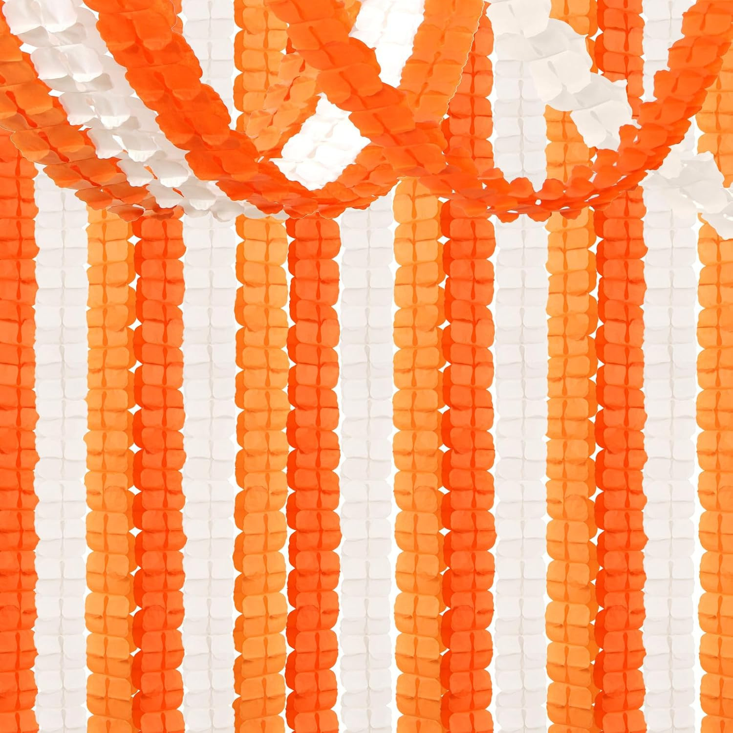 Orange Beige Fall Baby-Shower Party-Decorations Streamers Garland - 157Ft Four-Leaf Clover Autumn Harvest Thanksgiving Hanging Banner,Boho Birthday Bridal Wedding Engagement Bachelorette Decor Hugtmr | Amazon (US)