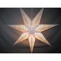 star White 7 Point-stained Glass, Paper Light Lantern Foldable Lantern, Lamp - Night Party Decoration, Wedding, Power Cord Included | Etsy (US)