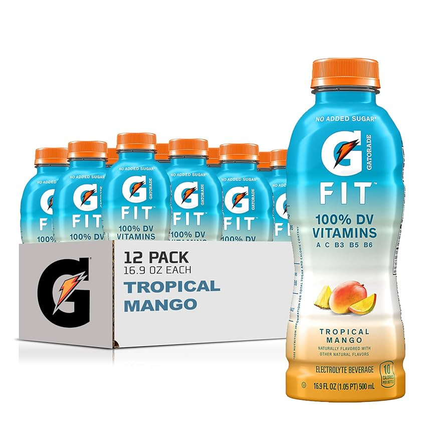 Gatorade Fit Electrolyte Beverage, Healthy Real Hydration, Tropical Mango, 16.9.oz Bottles (12 Pa... | Amazon (US)