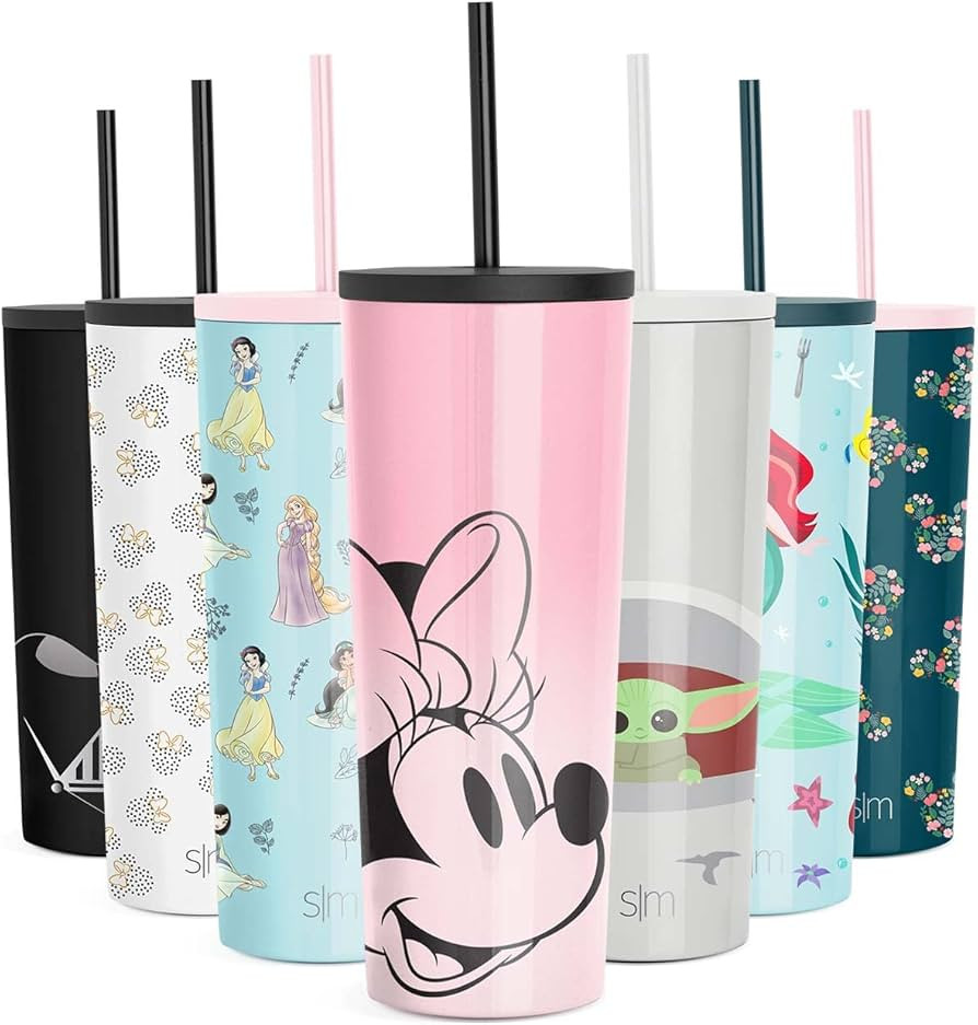 Simple Modern Disney Insulated Tumbler Cup with Flip Lid and Straw Lid | Gifts for Women Men Reus... | Amazon (US)
