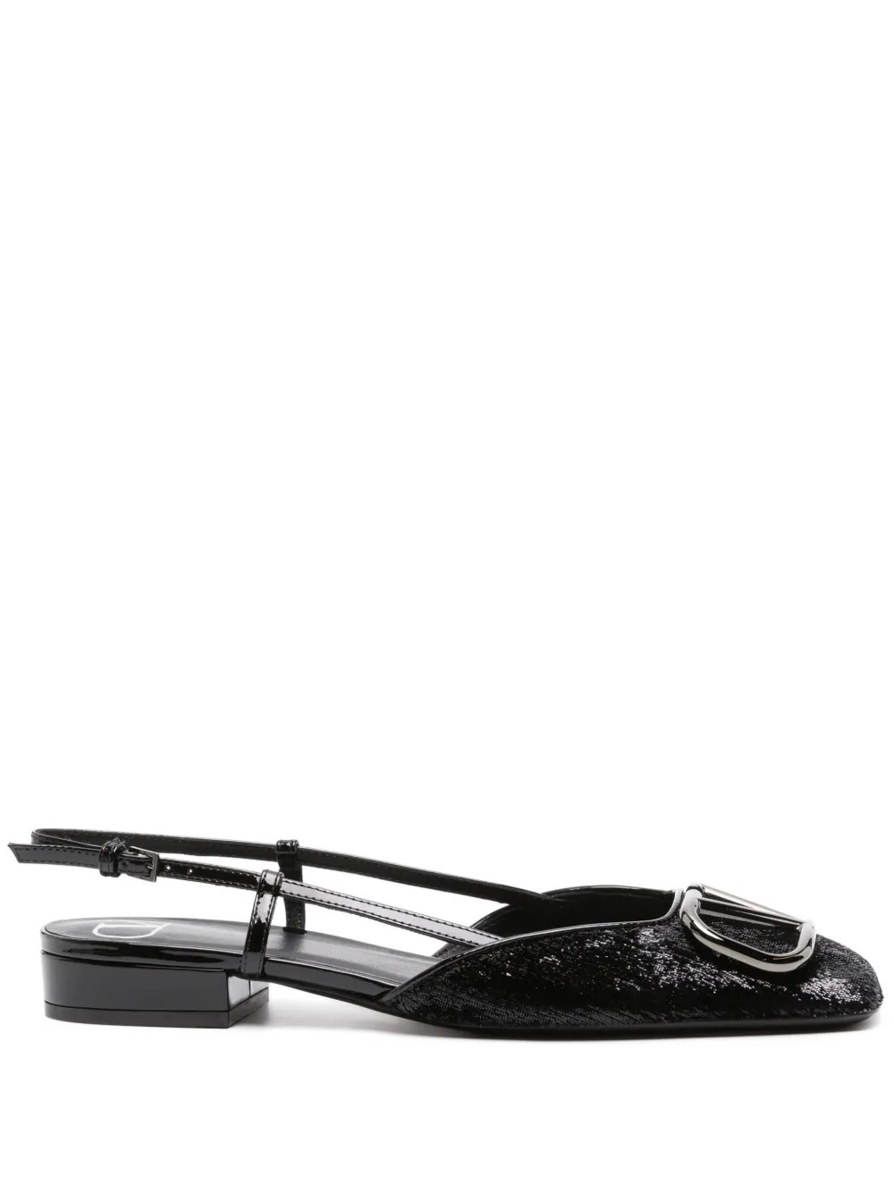 Valentino Garavani VLogo Signature Slingback Ballerina Shoes - Farfetch | Farfetch Global