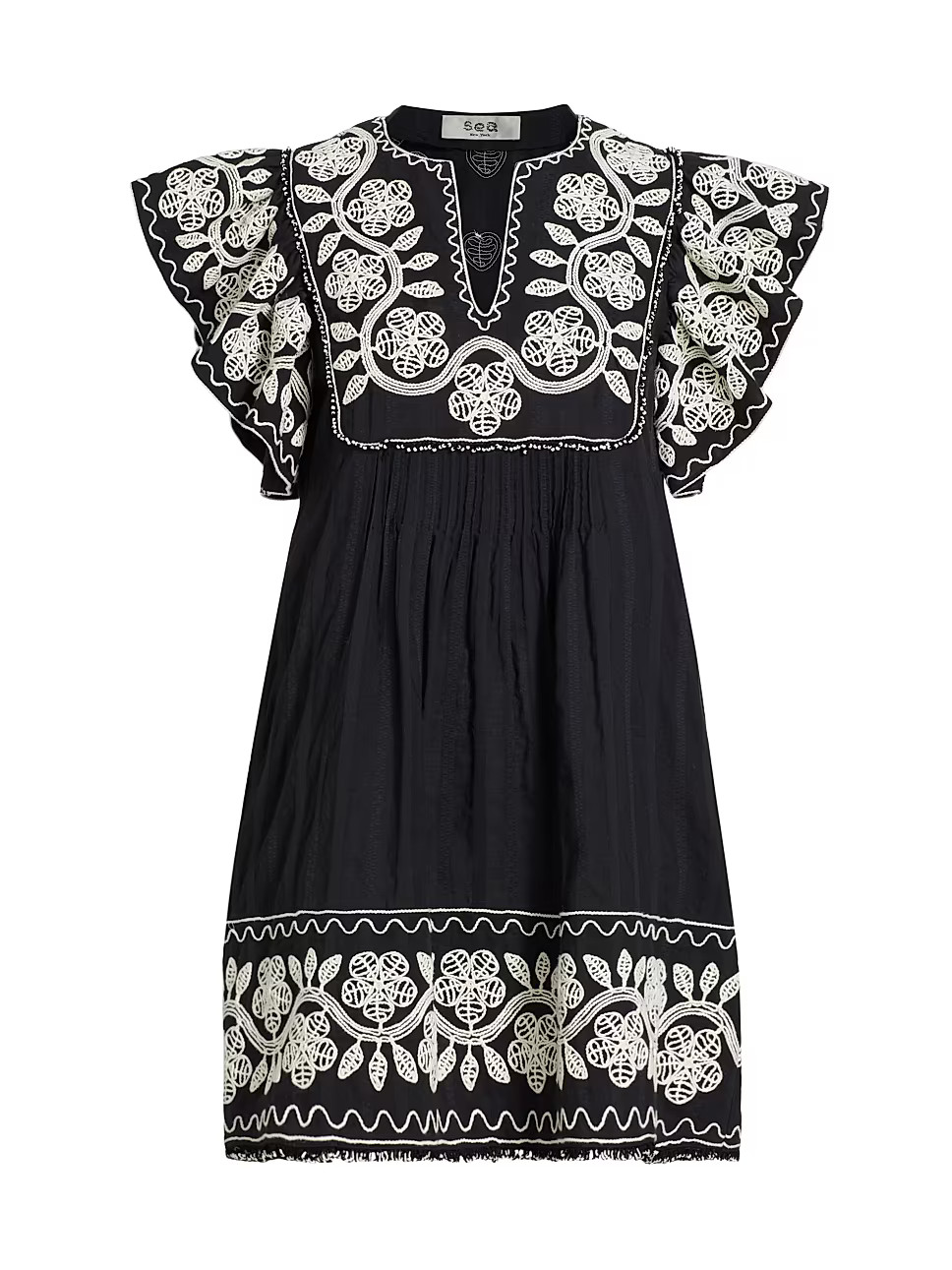 Beck Floral Embroidered Minidress | Saks Fifth Avenue