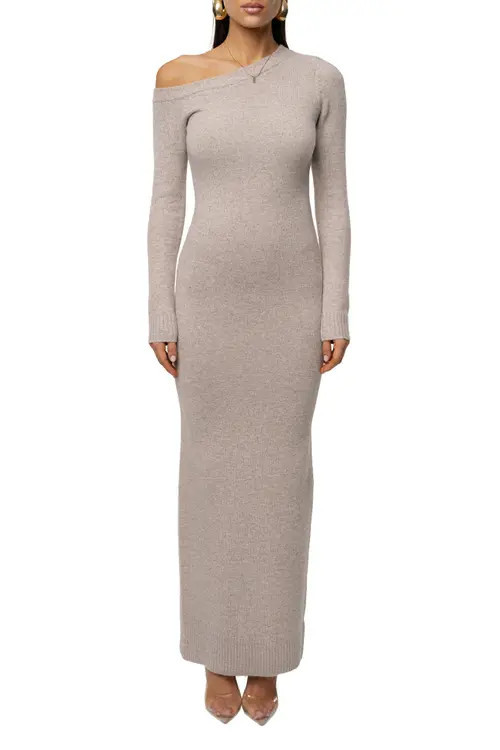 JLUXLABEL Fireside Knit Maxi Dress in Beige at Nordstrom, Size X-Large | Nordstrom