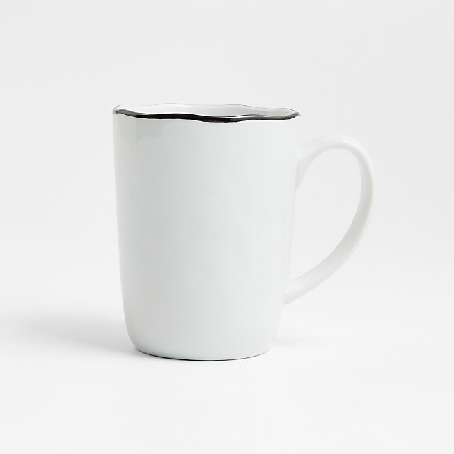 Mercer Black Rim Ceramic Mug + Reviews | Crate & Barrel | Crate & Barrel