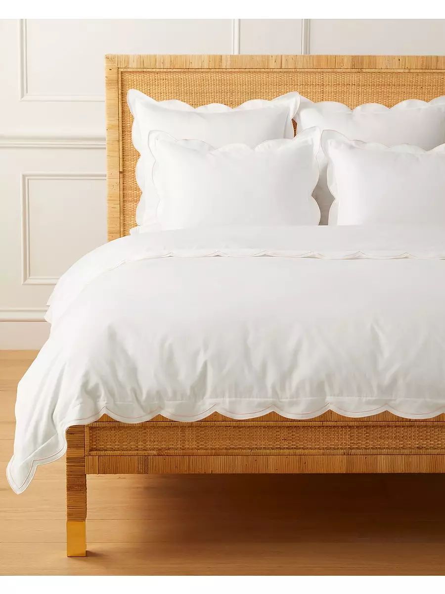 Scallop Sateen Duvet Cover | Serena and Lily