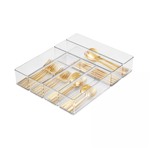 CHEFSTORY 23 PCS Clear Drawer Organizers Set, 4 Sizes Plastic