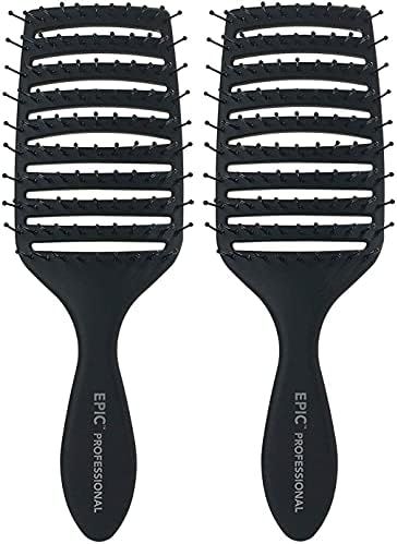 Epic Professional Quick Dry Hair Brush (Black)…2 Pack | Amazon (US)