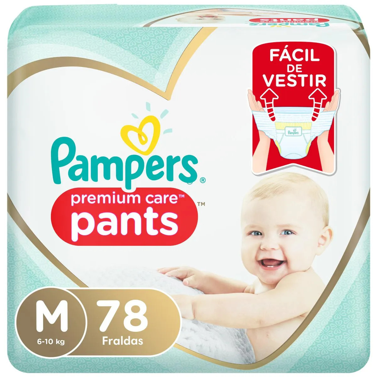Fralda Pampers Pants Premium Care M 78 Unidades - Pague Menos | Medicamentos e Manipulação | Pague Menos BR