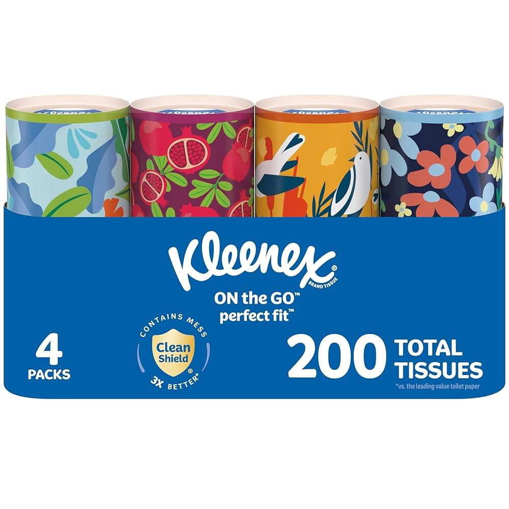 Kleenex Perfect Fit Facial Tissues, 4 Cannisters, 50 Tissues per Can, 2-Ply (200 Total), Packagin... | Amazon (US)