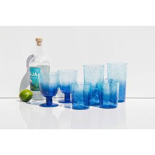 Oceanic Ombre 14 oz. Contemporary Dishwasher Safe Wine Glass Set (Set of 6) | The Home Depot
