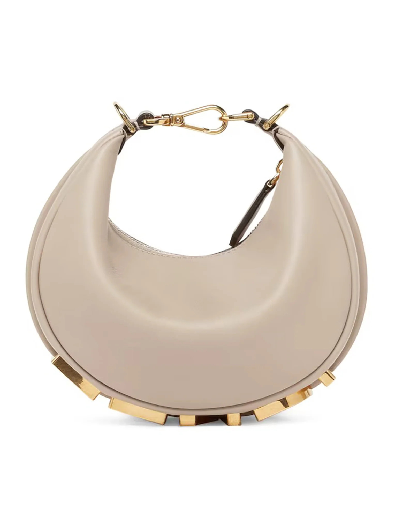 FENDIGRAPHY MINI IN DOVE GREY LEATHER - Fendi - Woman | Suitnegozi INT