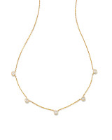Audrey 14k Yellow Gold Strand Necklace in White Diamond | Kendra Scott | Kendra Scott