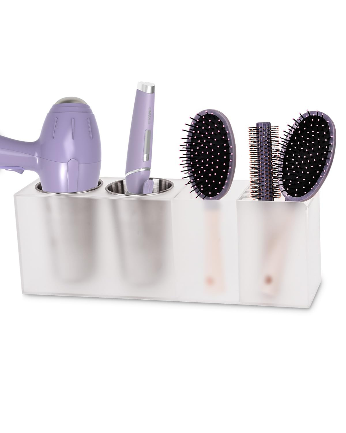 Hair Tool Organizer, Acrylic Hair Dryer Holder Wall Mounted for Blow Dryer, Hot Tools Organizer f... | Amazon (US)