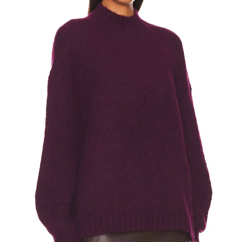 Pistola Carlen Sweater In Aubergine - Purple - S | Verishop