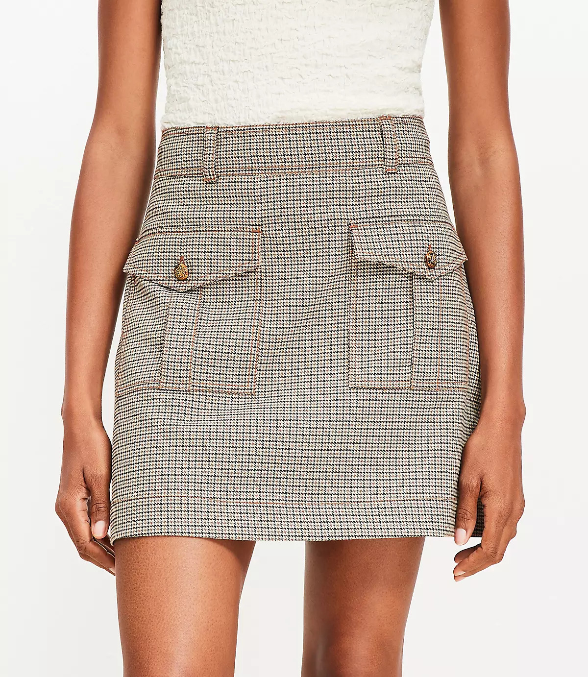 Plaid Patch Pocket Mini Skirt | LOFT
