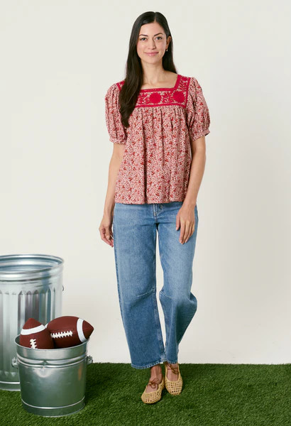 Maria Flores Rojas Blouse | Mi Golondrina