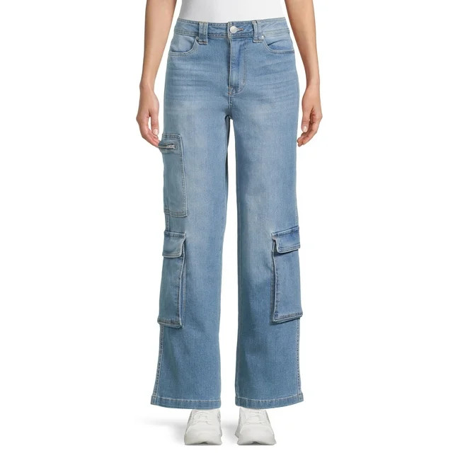 Madden NYC Juniors High Rise Cargo Pants, 29" Inseam, Sizes 1-21 | Walmart (US)