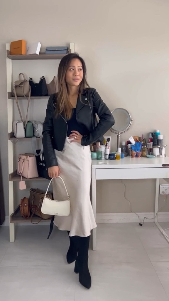 Minimalist outfits, chic outfits, satin maxi skirt, plaid miniskirt, winter outfits 

#LTKSeasonal