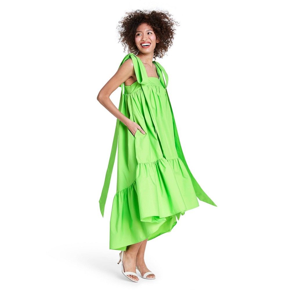 Tie Strap High-Low Babydoll Dress - Christopher John Rogers for Target Green L | Target