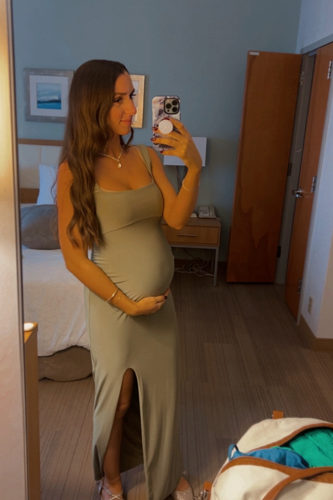 Obsessed w/ this maternity gown from Club L London! It’s a perfect fit for a wedding and grows to stretch for your pregnancy bump 🤰🏻 I ordered a size medium! 

#LTKWedding #LTKFindsUnder100 #LTKBump