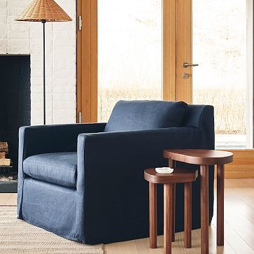 Marin Skirted Slipcover Chair | West Elm (US)