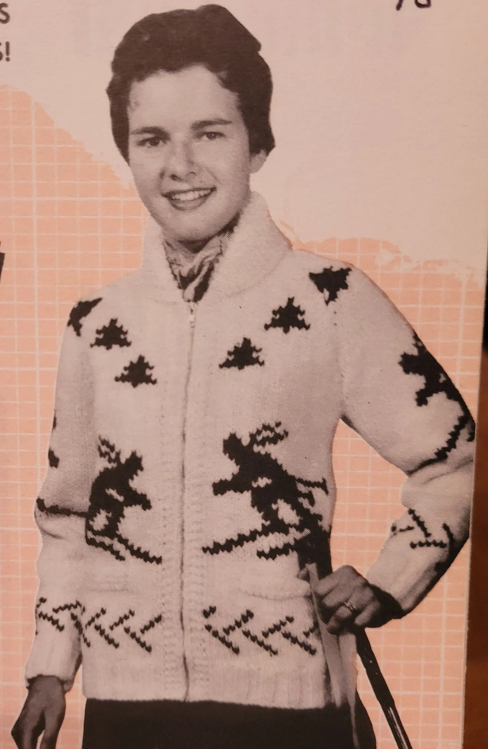 Vintage Women's or Teen's Skiing Sweater Knitting Pattern! ONLY 2 LEFT! Ski Cardigan W Buttons or... | Etsy (US)