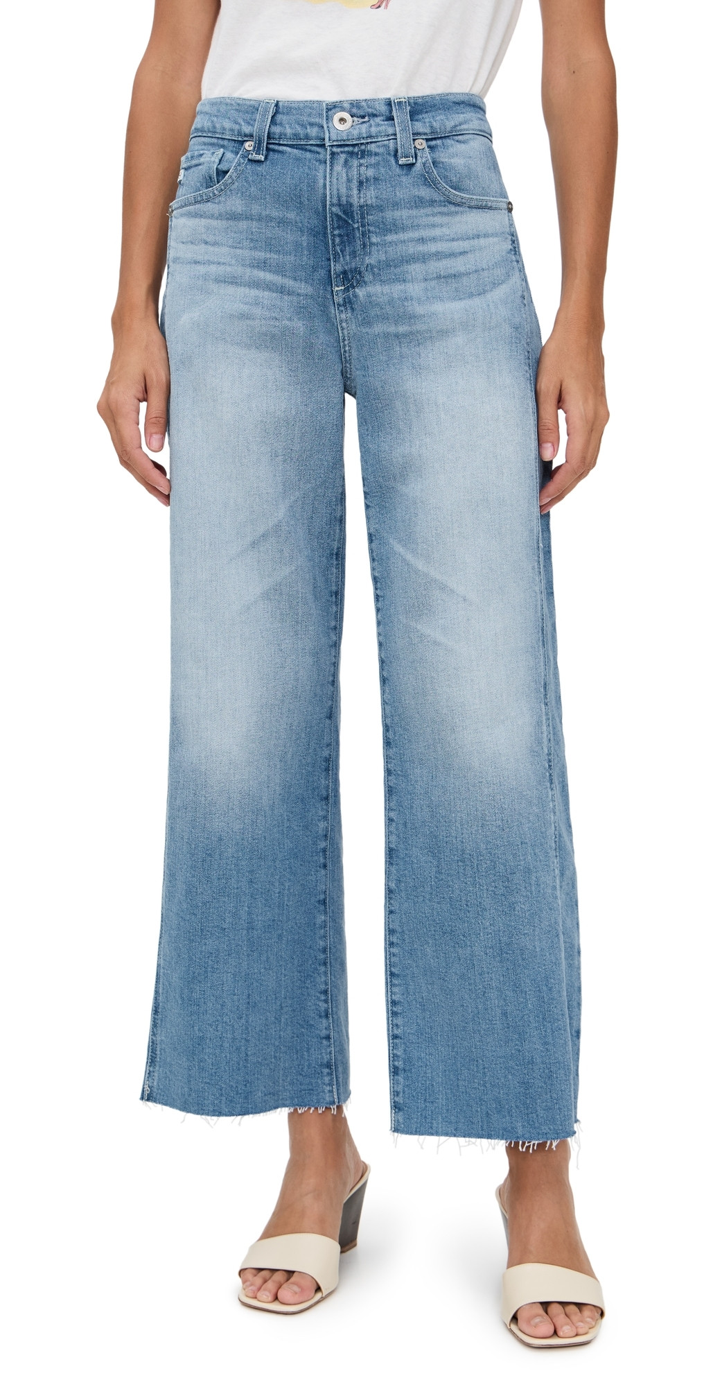 AG Saige Wide Leg Crop with Panel Rosarito 29 | Shopbop