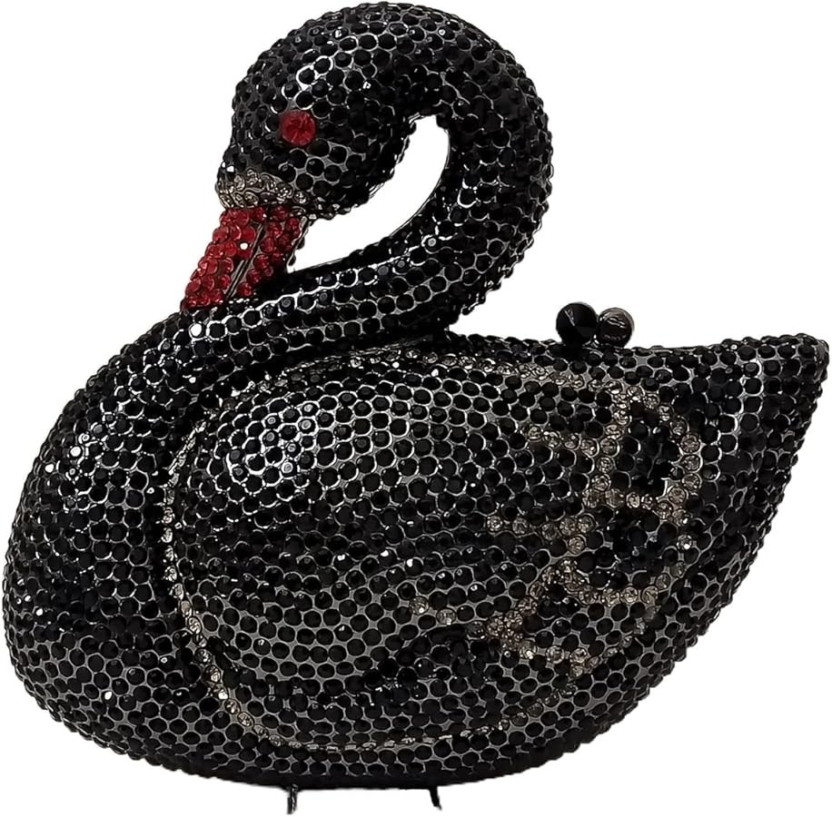 Elegant Swan Evening Purse Animal Crystal Clutch Women Minaudiere Handbag Party Luxury Rhinestone... | Amazon (US)