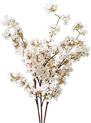 Artificial Cherry Blossom Branches, Cherry Blossom Stems for Tall Vase, Cherry Blossom Tree for Home | Amazon (US)