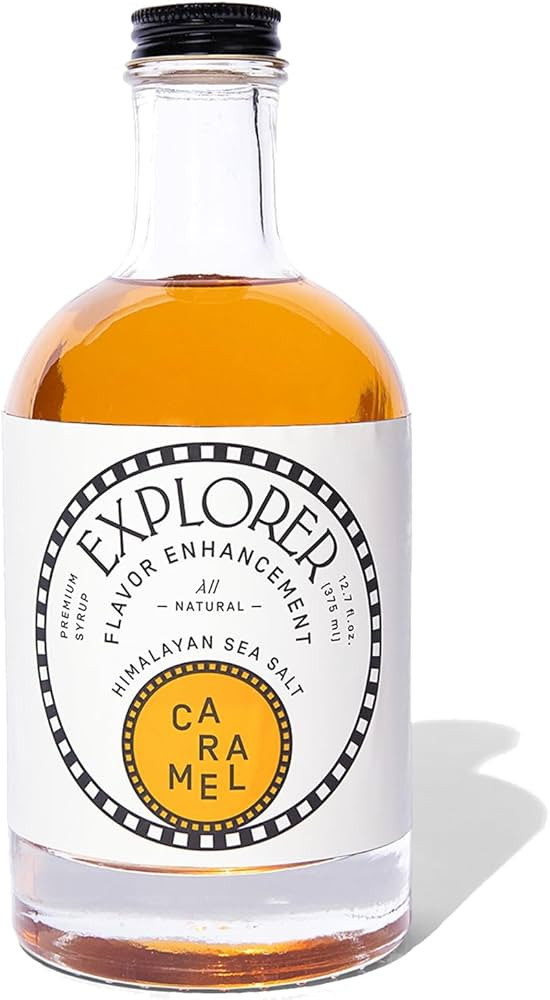 Explorer Caramel Coffee Syrup Flavor, All Natural Gluten Free Flavoring, with Himalayan Sea Salt ... | Amazon (US)