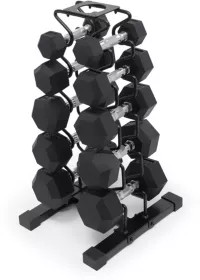 Marcy Pro 150 lb. Rubber Hex Dumbbells with Rack | Dick's Sporting Goods