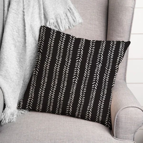 Emrah Petal Lines Outdoor Square Pillow Cover & Insert | Wayfair North America
