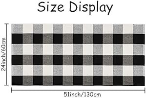 Homcomoda Doormats for Entrance Way Outdoors/Indoor Cotton Plaid Checkered Door Mat Hand Made Bra... | Amazon (US)